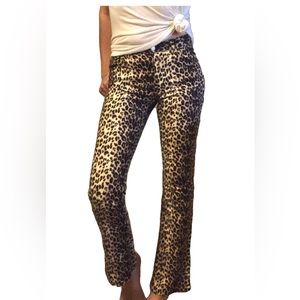 Cheetah print jeans pants